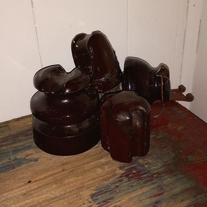 Antique Collection of Westinghouse Electric Insulators. Rare variety!